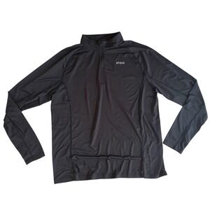 Stoic Men's Size XXL‎ 2XL Black Quarter Zip Performance Athletic Athleisure